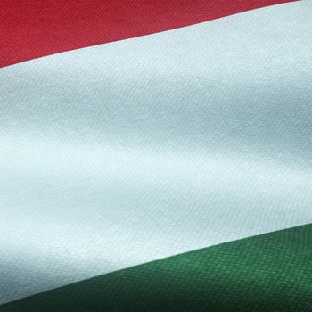 36687 Illustration Waving Flag Hungary With Grungy Textures